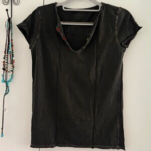 ZADIG & VOLTAIRE Grey Skull T-shirt size x small